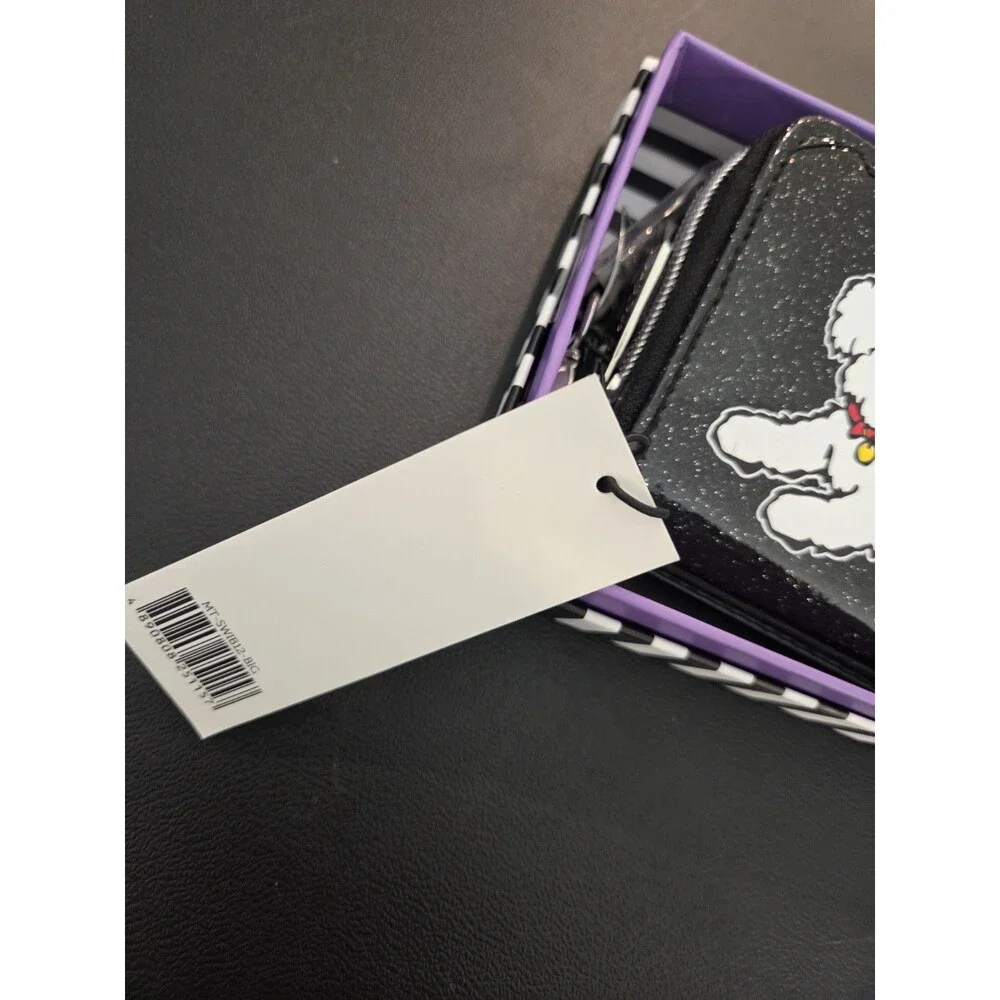 Marc Tetro Bichon Frise White Poodle Dog  Purple Wristlet Zip Around Wallet NIB